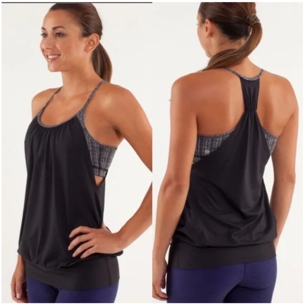 Lululemon No Limit Tank Black and Gray